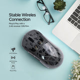 Arizone Dual Mode Wireless Mouse with RGB Light, Bluetooth & 2.4GHz, Adjustable DPI, Type-C Charging, Forward/Backward Buttons