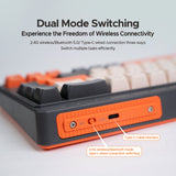 Arizone BK-036 Wireless Keyboard, Dual Mode Bluetooth 5.0 & 2.4GHz, Type-C Rechargeable Backlit Keyboard, Slim Design for Laptop, PC & Tablet – English/Arabic Layout