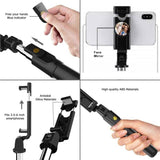ARIZONE Selfie Stick Tripod,70cm Extendable Phone Tripod Stand for iPhone/Android Phone, Travel Tripod with Remote, Portable and Compact Compatible With Most Android & IPhone IOS Device