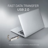 ARIZONE 8GB Flash Drive, 2.0 Usb Type-A Connector, Silver