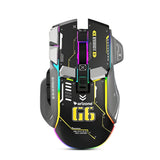Arizone Tri-Mode Gaming Mouse with RGB Light, Fire Button, CPI Cycle, Bluetooth & 2.4GHz Wireless, USB Type-C Rechargeable Mouse with Forward/Backward Buttons